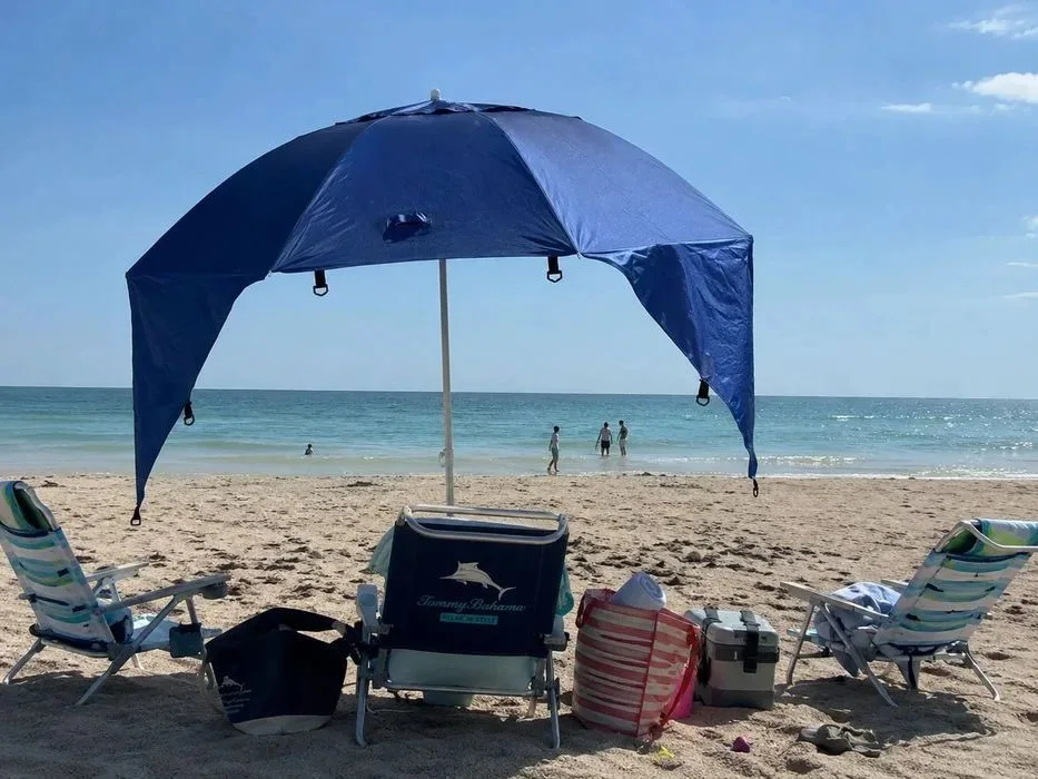 Parasol Namiot Plażowy 2w1 200 cm Niebieski