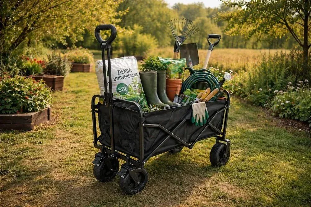 Wózek Transportowy 225kg / 180 litrów składany