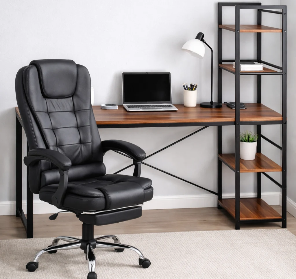 Zestaw biurko loft + fotel biurowy